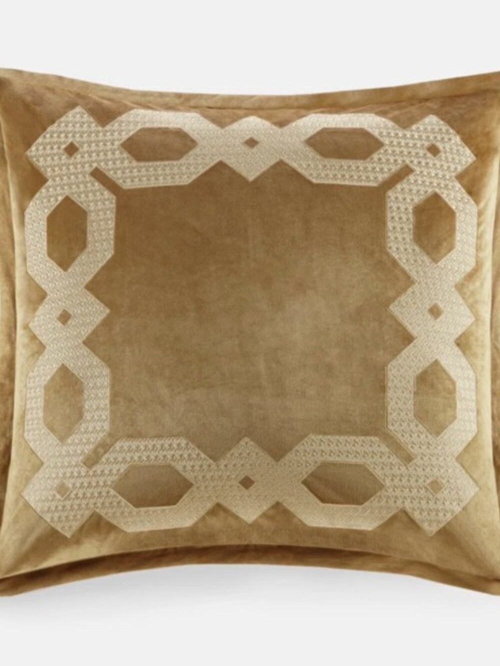 Two Croscill Clermont European Gold Pillow Shams